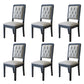 Nordic Style Wood Chair Open Back Dining Side Chair for Dinning Room Black-Gray 6 Piece Set Clearhalo 'Dining Chairs' 'Dining Tables & Seating' 'dining_chair' 'furn' 'furn_dining_chair' 'Furniture' 'Kitchen & Dining Furniture' 7552960