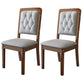 Nordic Style Wood Chair Open Back Dining Side Chair for Dinning Room Walnut + Gray 2 Piece Set Clearhalo 'Dining Chairs' 'Dining Tables & Seating' 'dining_chair' 'furn' 'furn_dining_chair' 'Furniture' 'Kitchen & Dining Furniture' 7552968