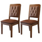 Nordic Style Wood Chair Open Back Dining Side Chair for Dinning Room Walnut + Coffee 2 Piece Set Clearhalo 'Dining Chairs' 'Dining Tables & Seating' 'dining_chair' 'furn' 'furn_dining_chair' 'Furniture' 'Kitchen & Dining Furniture' 7552973