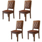 Nordic Style Wood Chair Open Back Dining Side Chair for Dinning Room Walnut + Coffee 4 Piece Set Clearhalo 'Dining Chairs' 'Dining Tables & Seating' 'dining_chair' 'furn' 'furn_dining_chair' 'Furniture' 'Kitchen & Dining Furniture' 7552974