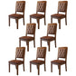 Nordic Style Wood Chair Open Back Dining Side Chair for Dinning Room Walnut + Coffee 8 Piece Set Clearhalo 'Dining Chairs' 'Dining Tables & Seating' 'dining_chair' 'furn' 'furn_dining_chair' 'Furniture' 'Kitchen & Dining Furniture' 7552976