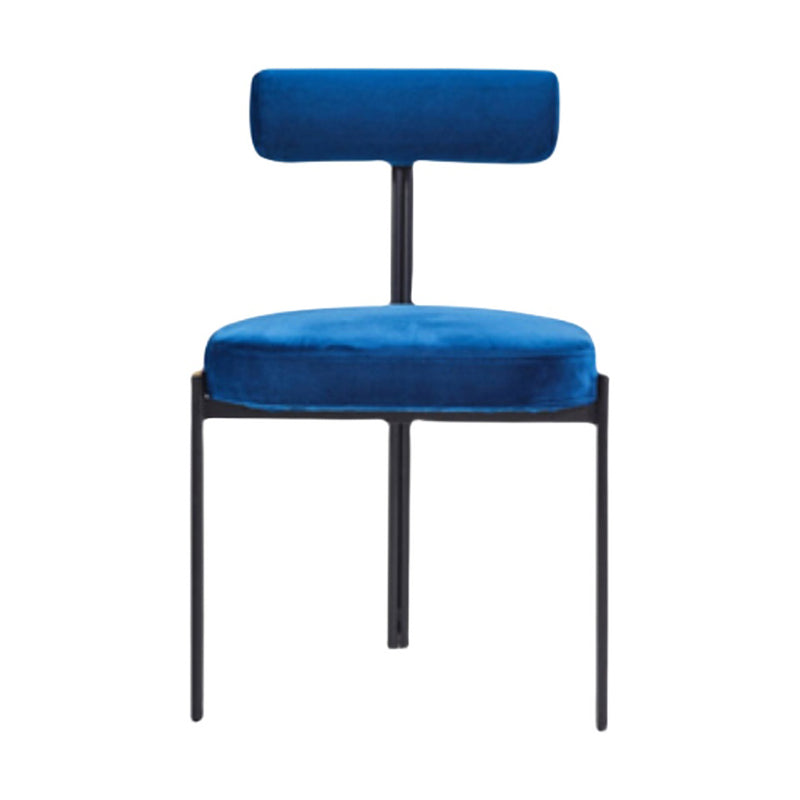 Chaise de salle à manger côté scandinave chaise en métal rembourré pour salle à manger