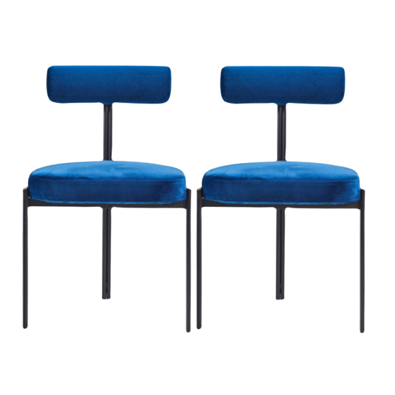 Chaise de salle à manger côté scandinave chaise en métal rembourré pour salle à manger