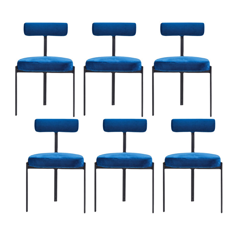 Chaise de salle à manger côté scandinave chaise en métal rembourré pour salle à manger