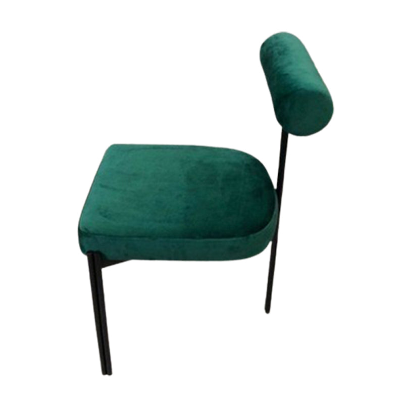 Chaise de salle à manger côté scandinave chaise en métal rembourré pour salle à manger