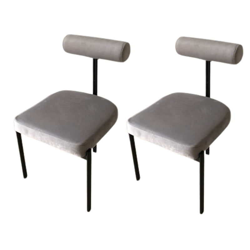 Chaise de salle à manger côté scandinave chaise en métal rembourré pour salle à manger