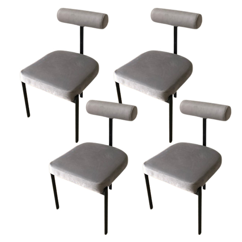 Chaise de salle à manger côté scandinave chaise en métal rembourré pour salle à manger