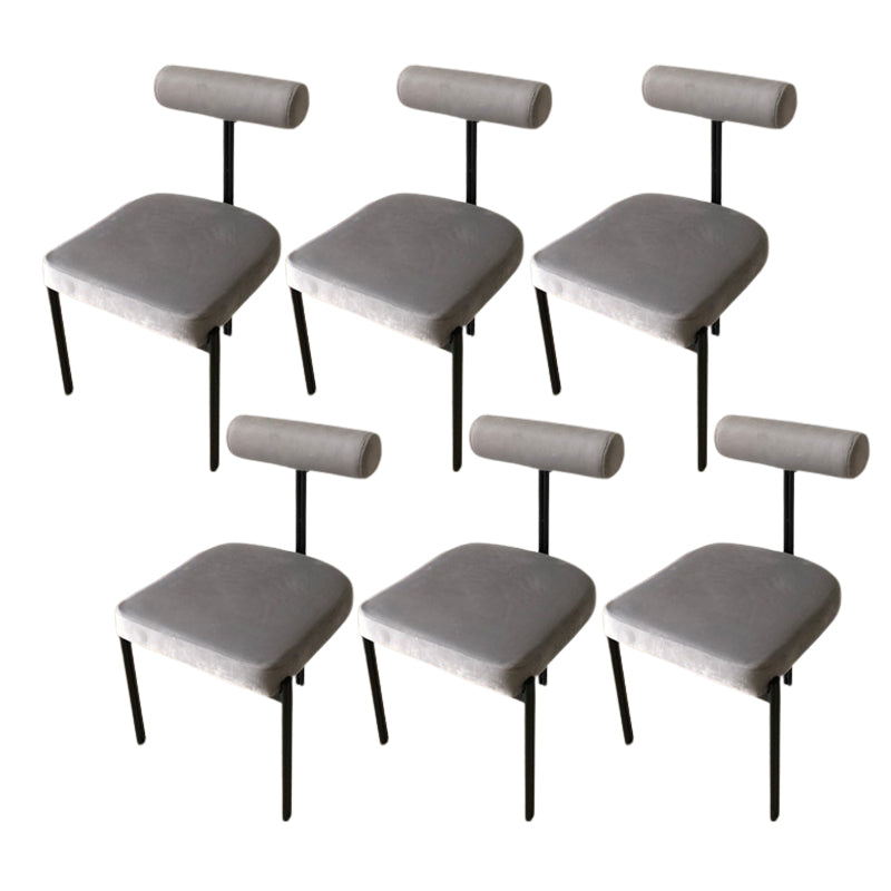 Chaise de salle à manger côté scandinave chaise en métal rembourré pour salle à manger