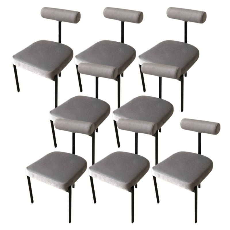 Chaise de salle à manger côté scandinave chaise en métal rembourré pour salle à manger