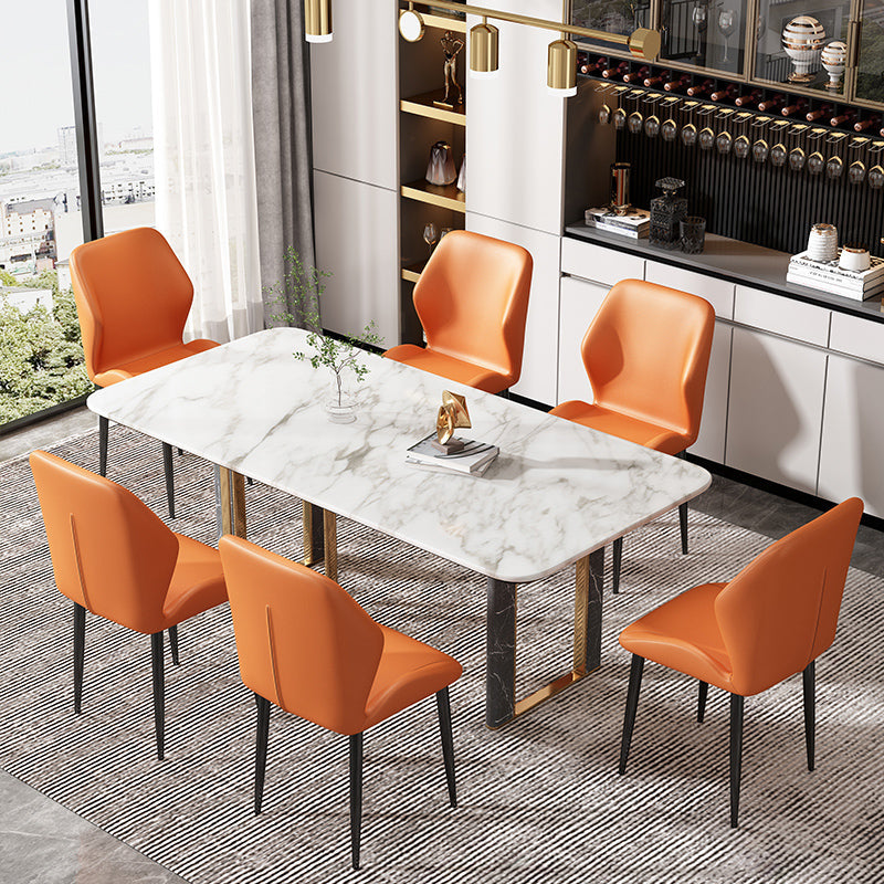 Silla de metal de estilo nórdico silla lateral de comedor de cocina para comedor para comedor