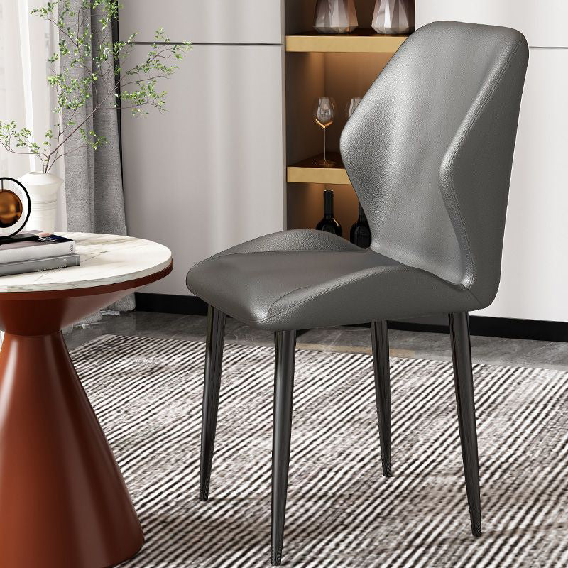 Silla de metal de estilo nórdico silla lateral de comedor de cocina para comedor para comedor