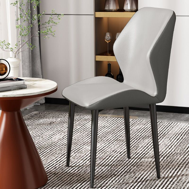 Silla de metal de estilo nórdico silla lateral de comedor de cocina para comedor para comedor