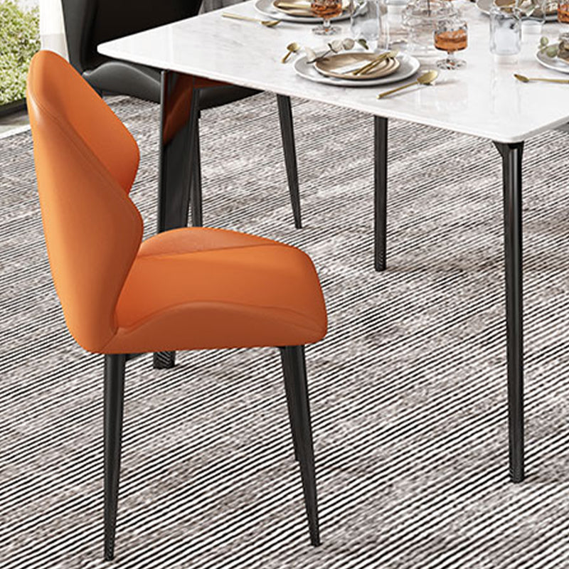 Silla de metal de estilo nórdico silla lateral de comedor de cocina para comedor para comedor