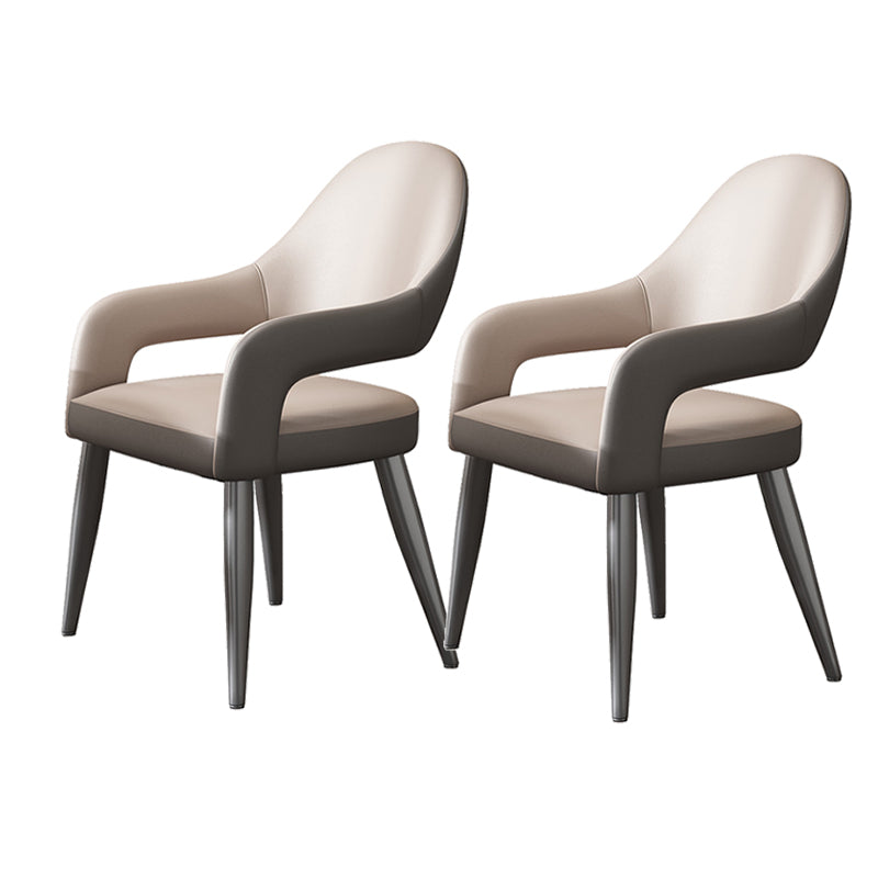 Chaise en métal de style nordique à l'arrière à l'arrière-cuisine chaise du bras pour la salle à manger