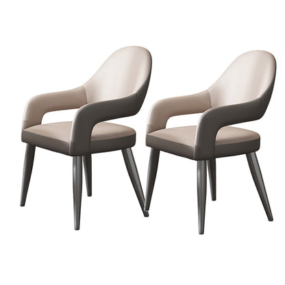 Chaise en métal de style nordique à l'arrière à l'arrière-cuisine chaise du bras pour la salle à manger