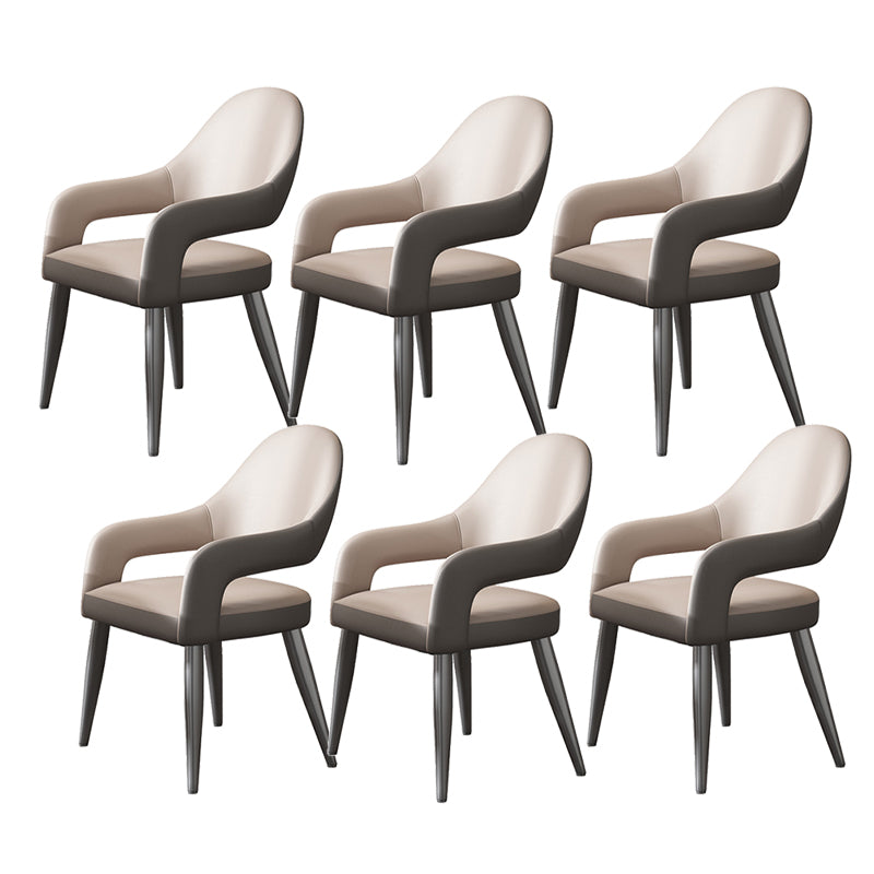 Chaise en métal de style nordique à l'arrière à l'arrière-cuisine chaise du bras pour la salle à manger