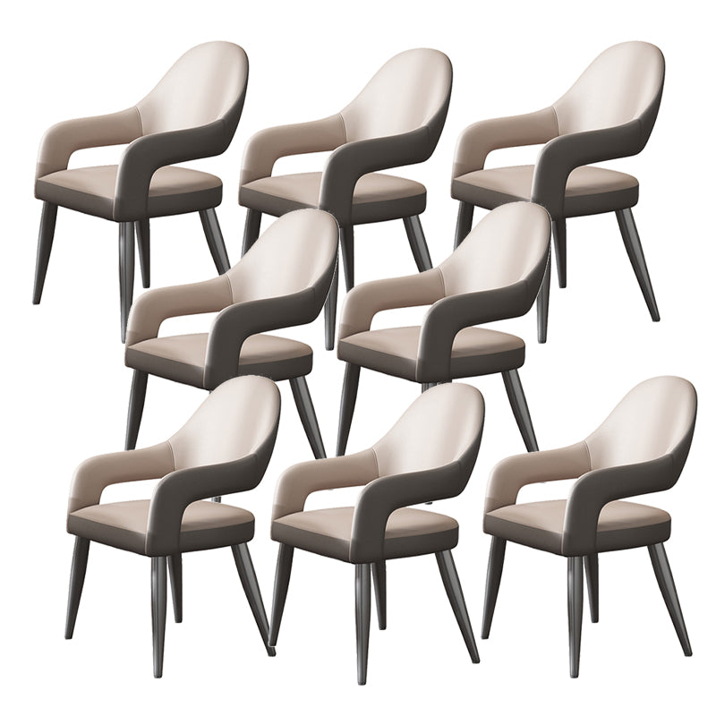 Chaise en métal de style nordique à l'arrière à l'arrière-cuisine chaise du bras pour la salle à manger