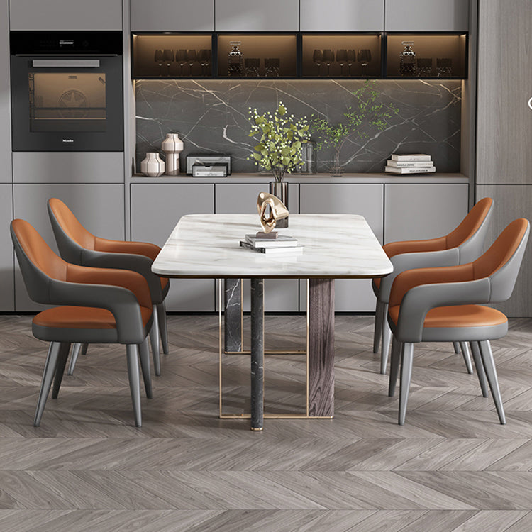 Noordse stijl metalen stoel open rug dineerstoel voor eetkamer