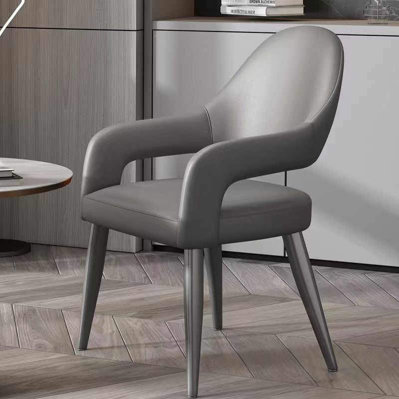 Noordse stijl metalen stoel open rug dineerstoel voor eetkamer