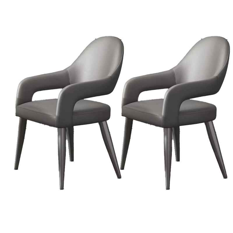 Noordse stijl metalen stoel open rug dineerstoel voor eetkamer