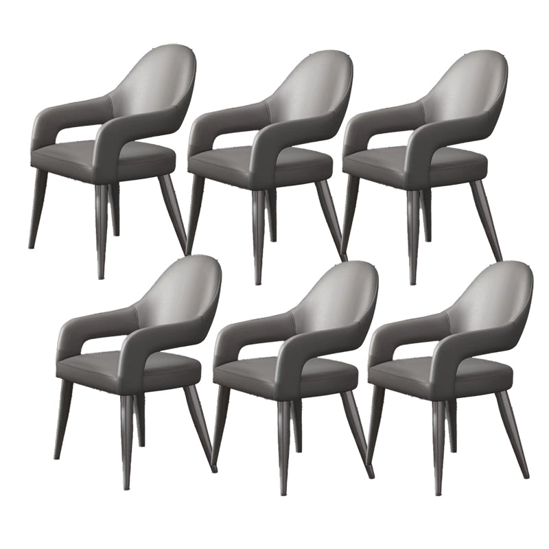 Noordse stijl metalen stoel open rug dineerstoel voor eetkamer