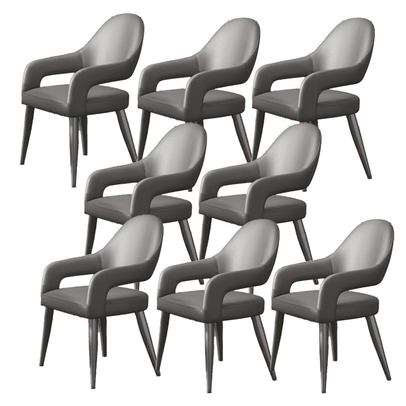 Noordse stijl metalen stoel open rug dineerstoel voor eetkamer