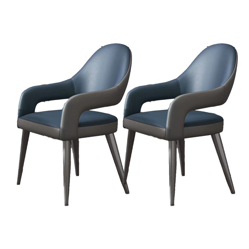 Noordse stijl metalen stoel open rug dineerstoel voor eetkamer