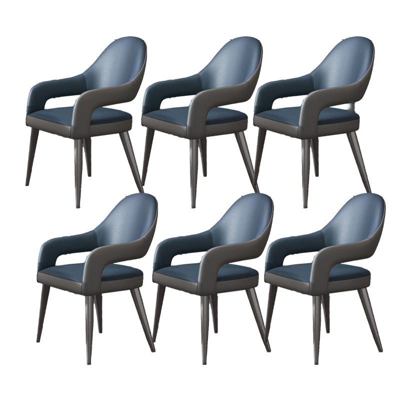 Noordse stijl metalen stoel open rug dineerstoel voor eetkamer