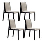 Modern Wood Glam Dining Chair Side Open Back Chair for Kitchen Black-White 4 Piece Set Clearhalo 'Dining Chairs' 'Dining Tables & Seating' 'dining_chair' 'furn' 'furn_dining_chair' 'Furniture' 'Kitchen & Dining Furniture' 7553132