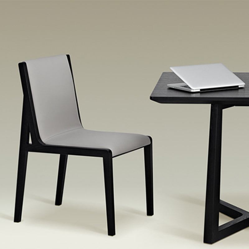 Modern Wood Glam Dining Chair Side Open Back Chair for Kitchen Clearhalo 'Dining Chairs' 'Dining Tables & Seating' 'dining_chair' 'furn' 'furn_dining_chair' 'Furniture' 'Kitchen & Dining Furniture' 7553135