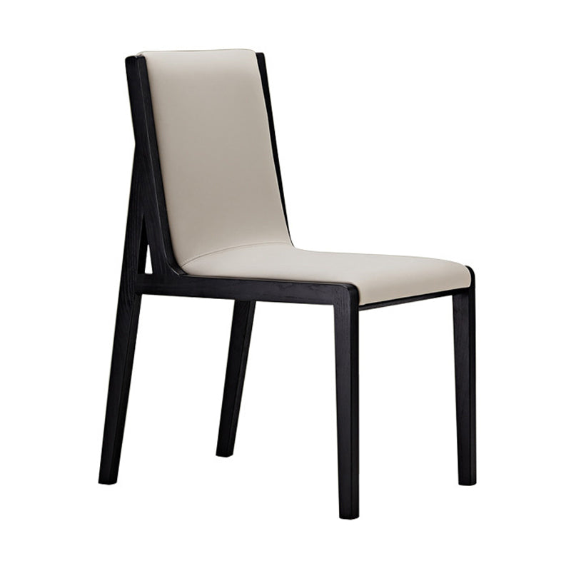 Modern Wood Glam Dining Chair Side Open Back Chair for Kitchen Clearhalo 'Dining Chairs' 'Dining Tables & Seating' 'dining_chair' 'furn' 'furn_dining_chair' 'Furniture' 'Kitchen & Dining Furniture' 7553139