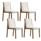 Modern Wood Glam Dining Chair Side Open Back Chair for Kitchen Natural White 4 Piece Set Clearhalo 'Dining Chairs' 'Dining Tables & Seating' 'dining_chair' 'furn' 'furn_dining_chair' 'Furniture' 'Kitchen & Dining Furniture' 7553140