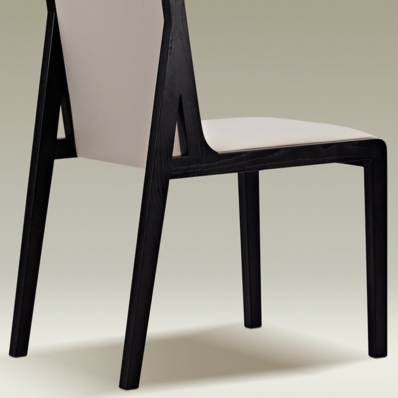 Modern Wood Glam Dining Chair Side Open Back Chair for Kitchen Clearhalo 'Dining Chairs' 'Dining Tables & Seating' 'dining_chair' 'furn' 'furn_dining_chair' 'Furniture' 'Kitchen & Dining Furniture' 7553141