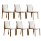 Modern Wood Glam Dining Chair Side Open Back Chair for Kitchen Natural White 6 Piece Set Clearhalo 'Dining Chairs' 'Dining Tables & Seating' 'dining_chair' 'furn' 'furn_dining_chair' 'Furniture' 'Kitchen & Dining Furniture' 7553143