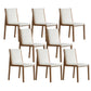 Modern Wood Glam Dining Chair Side Open Back Chair for Kitchen Natural White 8 Piece Set Clearhalo 'Dining Chairs' 'Dining Tables & Seating' 'dining_chair' 'furn' 'furn_dining_chair' 'Furniture' 'Kitchen & Dining Furniture' 7553145