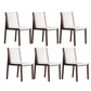 Modern Wood Glam Dining Chair Side Open Back Chair for Kitchen Walnut White 6 Piece Set Clearhalo 'Dining Chairs' 'Dining Tables & Seating' 'dining_chair' 'furn' 'furn_dining_chair' 'Furniture' 'Kitchen & Dining Furniture' 7553150