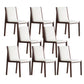 Modern Wood Glam Dining Chair Side Open Back Chair for Kitchen Walnut White 8 Piece Set Clearhalo 'Dining Chairs' 'Dining Tables & Seating' 'dining_chair' 'furn' 'furn_dining_chair' 'Furniture' 'Kitchen & Dining Furniture' 7553151
