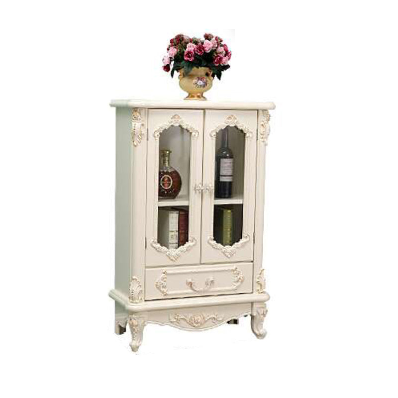 Traditional Glass Doors Display Stand Solid Wood Buffet Cabinet for Dining Room Clearhalo 'Display & China Cabinets' 'display_china_cabinets' 'furn' 'furn_display_china_cabinets' 'Furniture' 'Kitchen & Dining Furniture' 7553162
