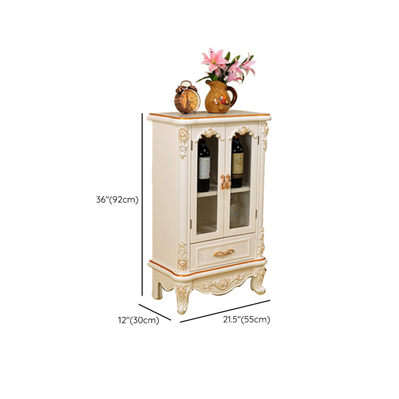 Traditional Glass Doors Display Stand Solid Wood Buffet Cabinet for Dining Room Clearhalo 'Display & China Cabinets' 'display_china_cabinets' 'furn' 'furn_display_china_cabinets' 'Furniture' 'Kitchen & Dining Furniture' 7553173