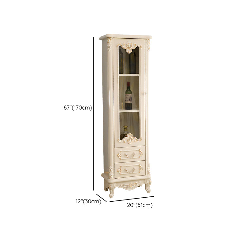 Traditional Glass Doors Display Stand Solid Wood Buffet Cabinet for Dining Room Clearhalo 'Display & China Cabinets' 'display_china_cabinets' 'furn' 'furn_display_china_cabinets' 'Furniture' 'Kitchen & Dining Furniture' 7553177