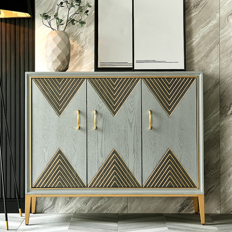 Zeitgenössischer Essserver, der Holzbuffet -Server mit Türen für Wohnzimmer entwickelt hat