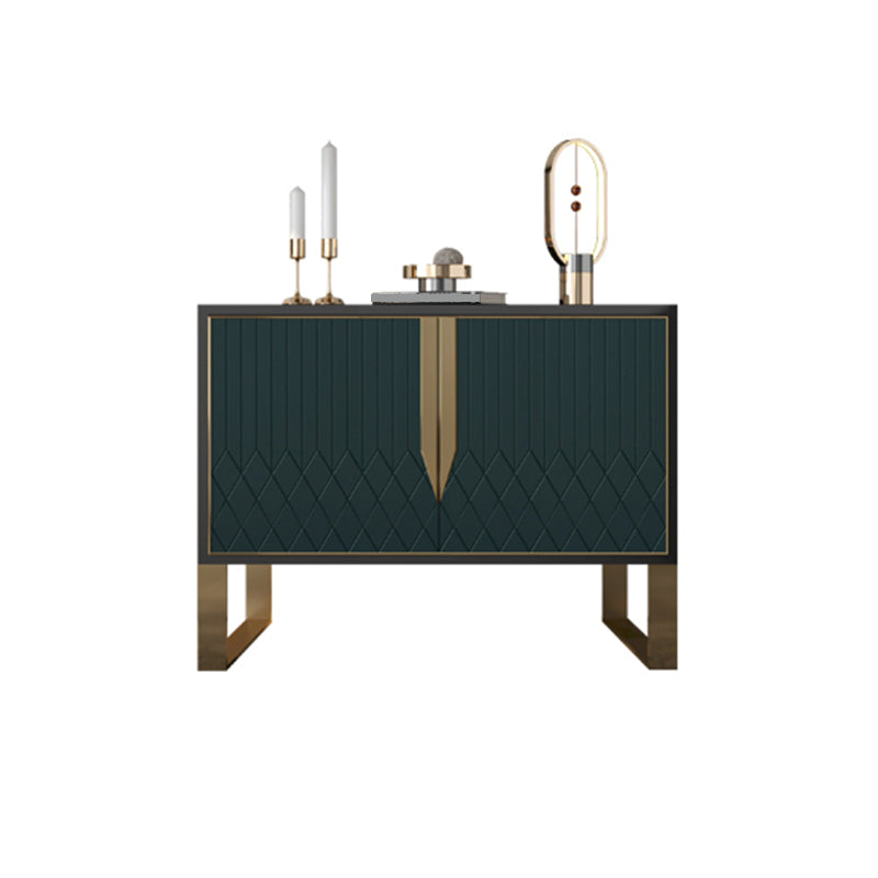 Contemporary Buffet Table Engineered Wood Sideboard Table with Doors for Kitchen 47"L x 16"W x 35"H Clearhalo 'buffet_sideboard' 'Buffets & Sideboards' 'furn' 'furn_buffet_sideboard' 'Furniture' 'Kitchen & Dining Furniture' 7553360