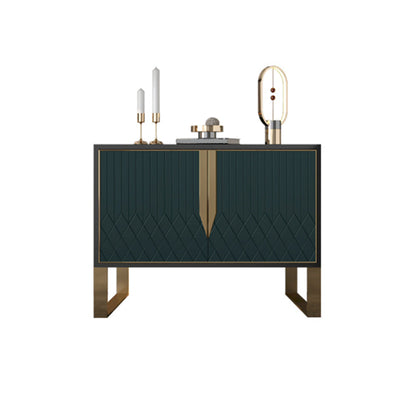 Contemporary Buffet Table Engineered Wood Sideboard Table with Doors for Kitchen 47"L x 16"W x 35"H Clearhalo 'buffet_sideboard' 'Buffets & Sideboards' 'furn' 'furn_buffet_sideboard' 'Furniture' 'Kitchen & Dining Furniture' 7553360