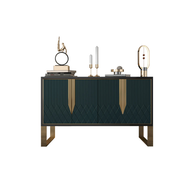 Contemporary Buffet Table Engineered Wood Sideboard Table with Doors for Kitchen 55"L x 16"W x 35"H Clearhalo 'buffet_sideboard' 'Buffets & Sideboards' 'furn' 'furn_buffet_sideboard' 'Furniture' 'Kitchen & Dining Furniture' 7553361