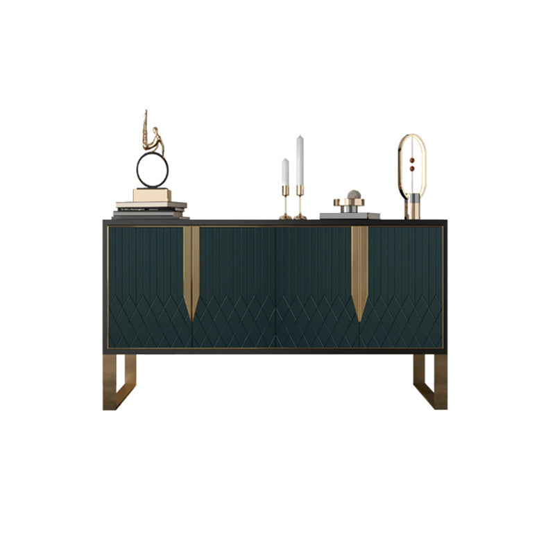 Contemporary Buffet Table Engineered Wood Sideboard Table with Doors for Kitchen 63"L x 16"W x 35"H Clearhalo 'buffet_sideboard' 'Buffets & Sideboards' 'furn' 'furn_buffet_sideboard' 'Furniture' 'Kitchen & Dining Furniture' 7553363