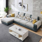 Modern Gray Cushions Sofa & Chaise 5-Seater 139.37" L Square Arm Sectional Sofa Clearhalo 'furn' 'furn_sectionals' 'Furniture' 'Living Room Furniture' 'Sectionals' 7561685