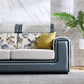 Modern Gray Cushions Sofa & Chaise 5-Seater 139.37" L Square Arm Sectional Sofa Clearhalo 'furn' 'furn_sectionals' 'Furniture' 'Living Room Furniture' 'Sectionals' 7561691