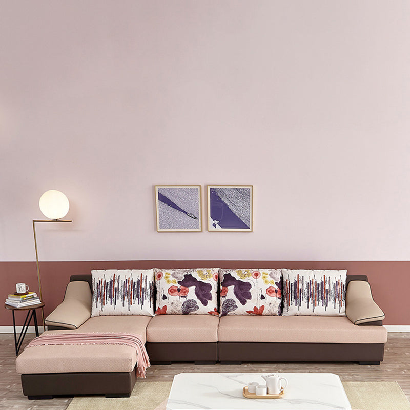 Section des sections contemporaines de 5 places * tissu en chaise et cuir SOPEAU DE RETUATION DU BACK LOBE