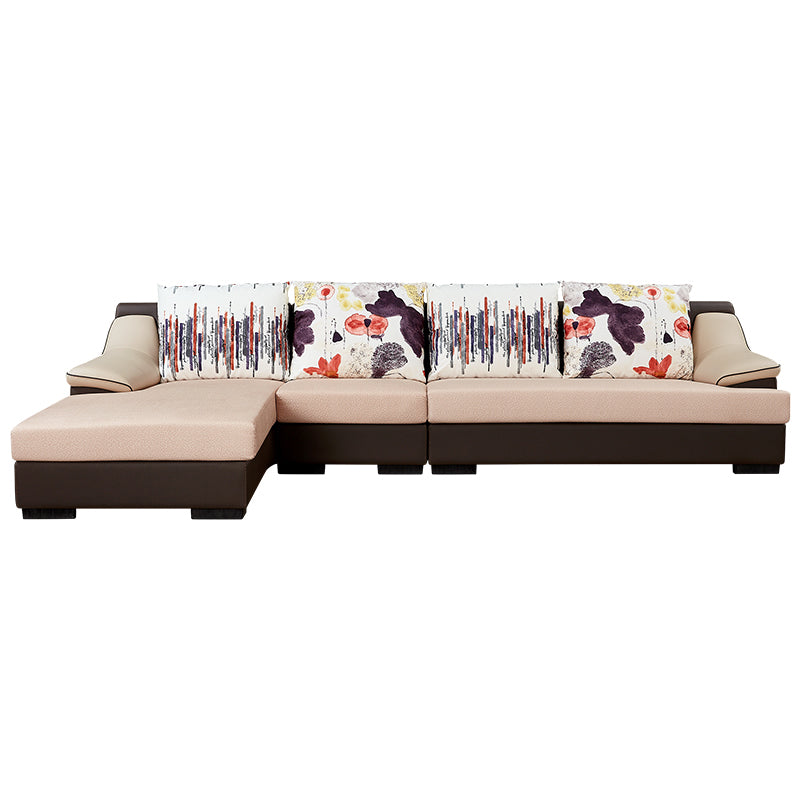 Section des sections contemporaines de 5 places * tissu en chaise et cuir SOPEAU DE RETUATION DU BACK LOBE