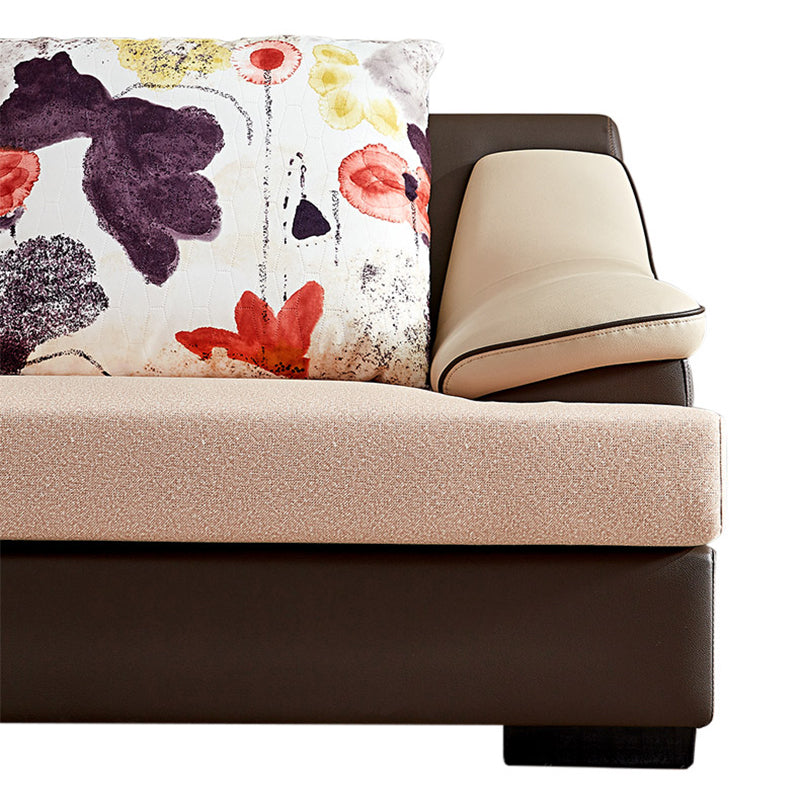 Section des sections contemporaines de 5 places * tissu en chaise et cuir SOPEAU DE RETUATION DU BACK LOBE